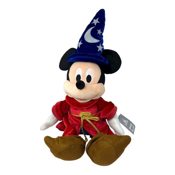 Disney Parks Sorcerer Mickey Fantasia Plush Stuffed Toy with Hat - Picture 4 of 9